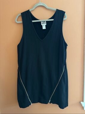 Prairie Underground Organic Cotton Black Sleeveless V-Neck Shift